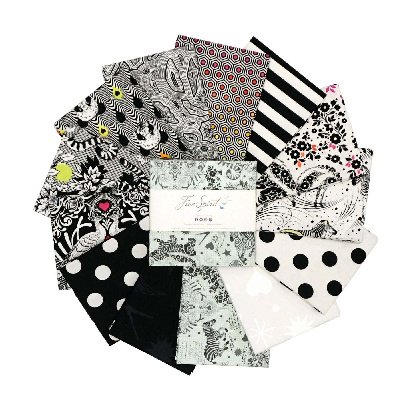 Tula Pink Linework 5" Squares 42 Piece Bundle B6CPTP.LINEWORK Cotton Woven