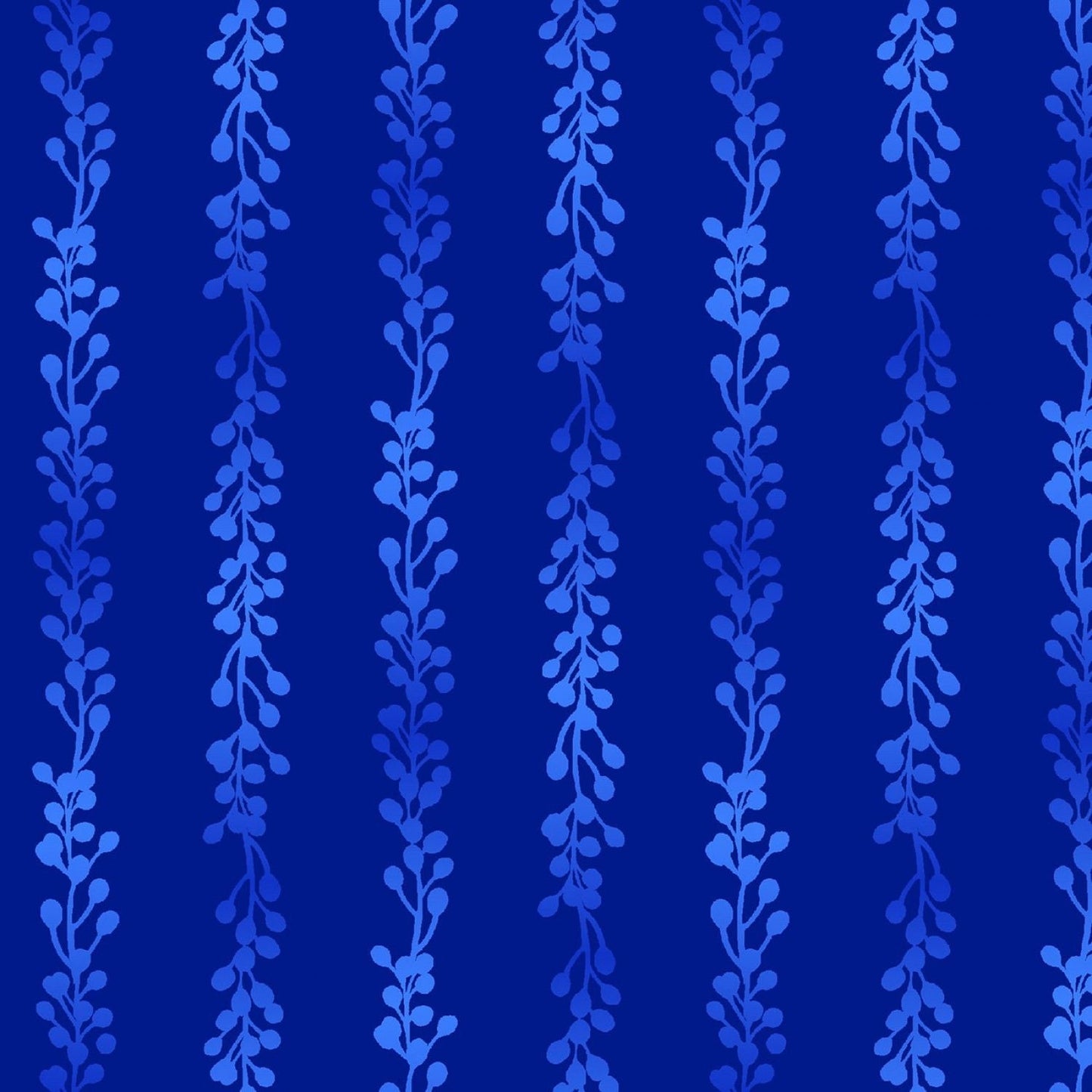 Tropical Gardens by Katya Rozz Stem Buds Blue TROG4304-B Cotton Woven Fabric