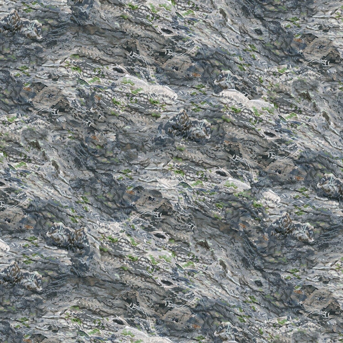 Forest Friends by Abraham Hunter Bark Grey Texture FORF4326-SS Digitally Printed Cotton Woven Fabric