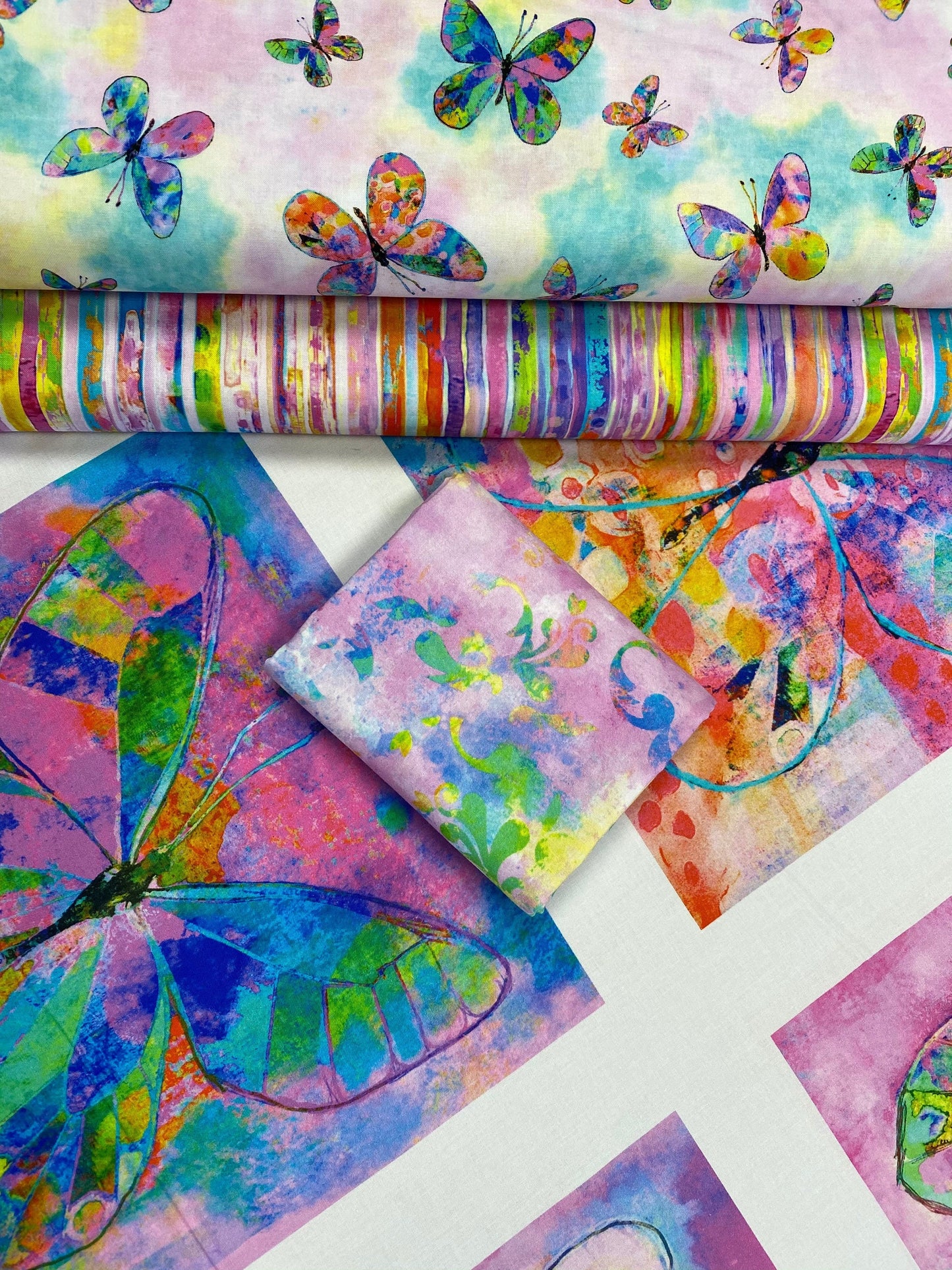 Butterfly Dreams by Robin Mead Watercolor BUTD4362-MU Digitally Printed Cotton Woven Fabric