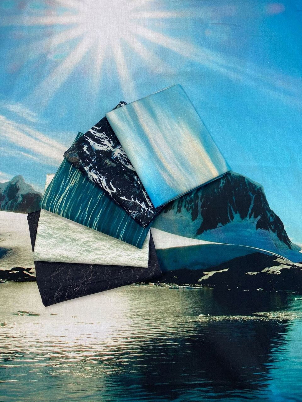 The View From Here 2 Northern Reflections Rock Face DP23778-98 Cotton Woven Fabric