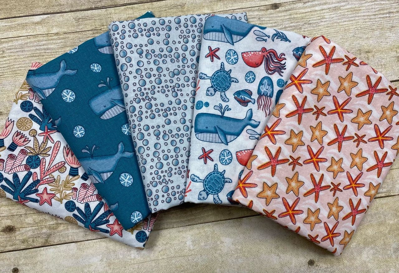 Under The Sea Sea Creatures 2682C-01 Cotton Woven Fabric