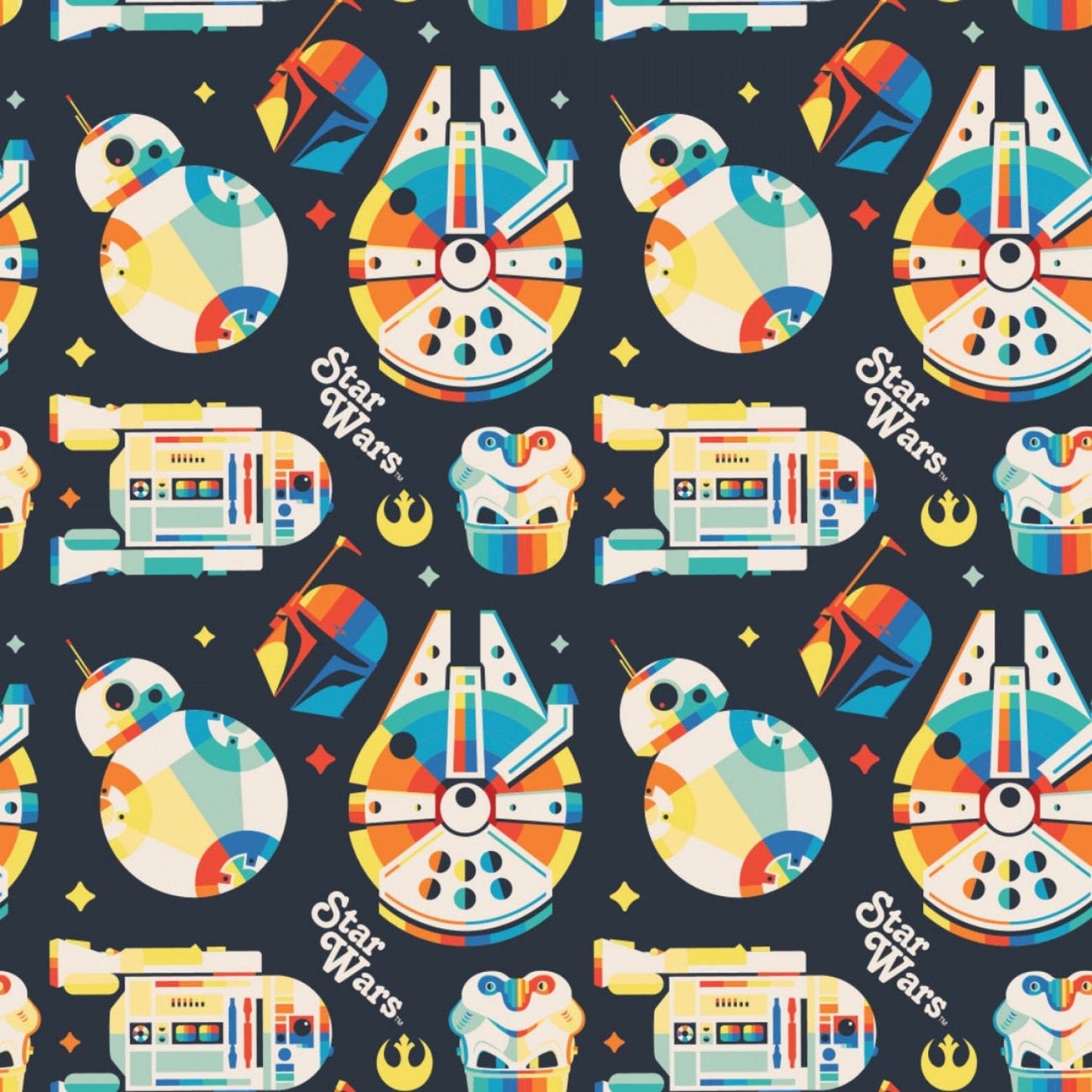 Licensed Star Wars Droids 73010910-2 Cotton Woven Fabric