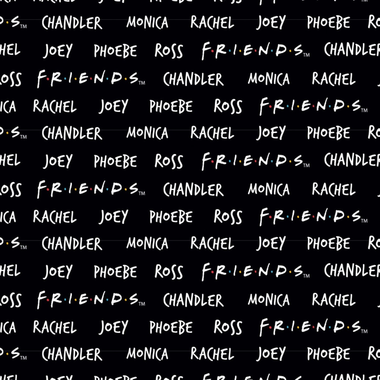 Licensed Friends The Television Show Character Names 23720261-1 Licensed Cotton Woven Fabric