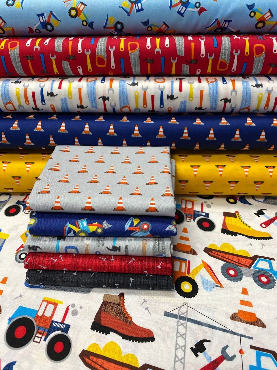 Work Zone by Whistler Studios Tools Grey 52267-5 Cotton Woven Fabric