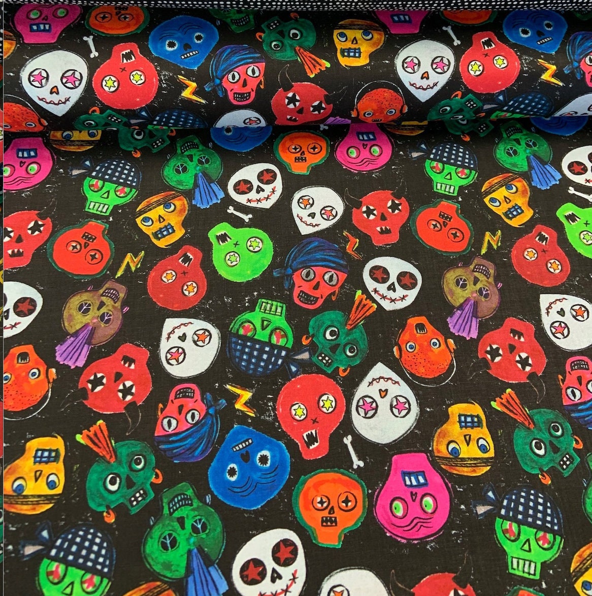 Bone To Be Wild ST-D1599MUL Digitally Printed Cotton Woven Fabric
