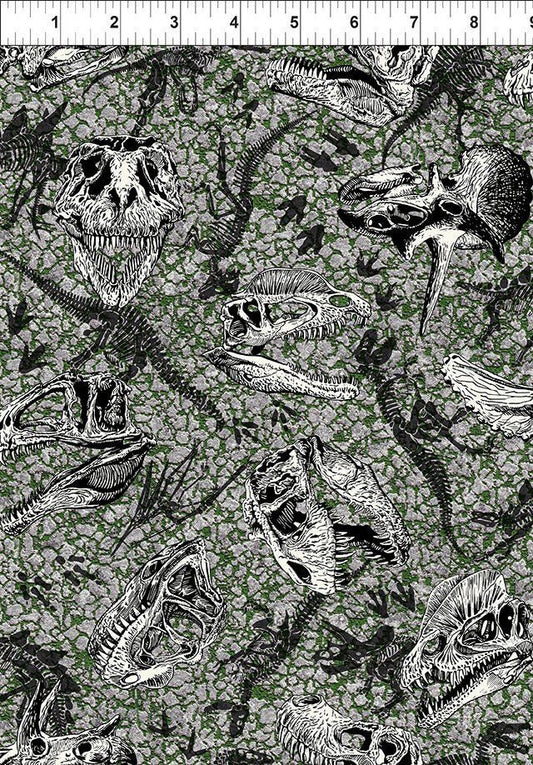 Jurassic Fossils 5jur-1 Cotton Woven Fabric