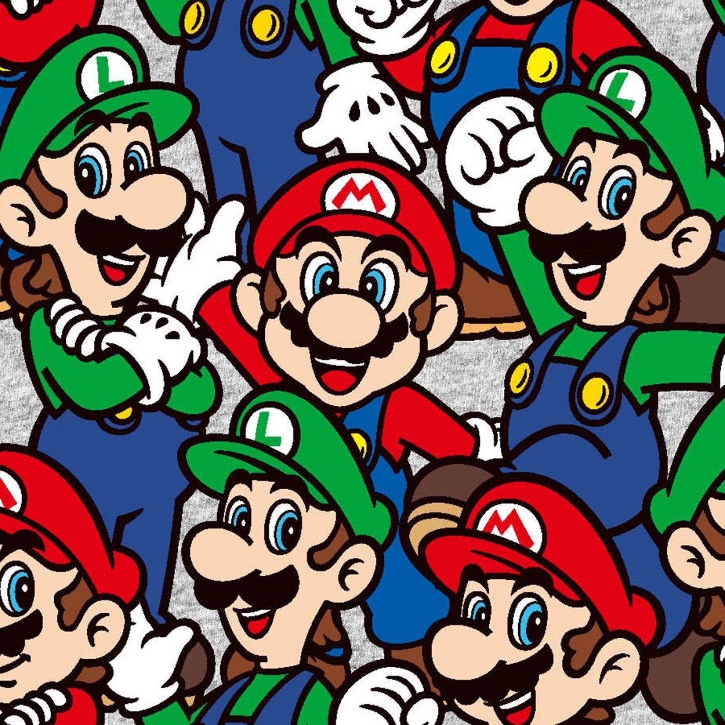 Licensed Nintendo Mario Luigi Packed 73545A620715 Cotton Woven Fabric