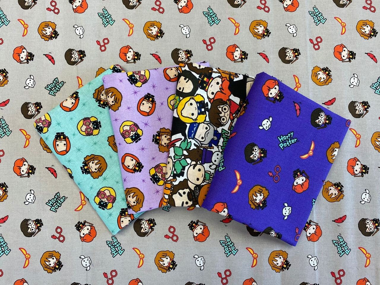 Licensed Harry Potter Kawaii Trio Toss Purple 23800673 5 Cotton Woven Fabric