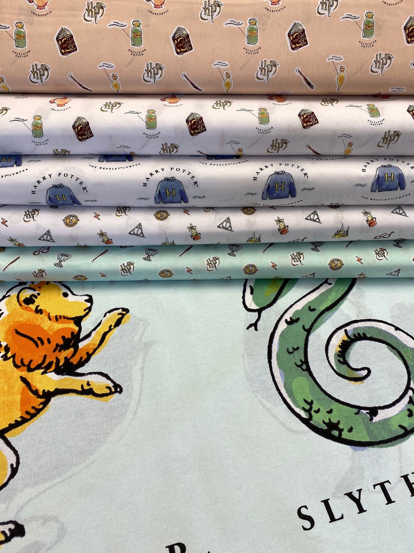 Licensed Harry Potter Watercolor Sweater White 23800527-1 Cotton Woven Fabric