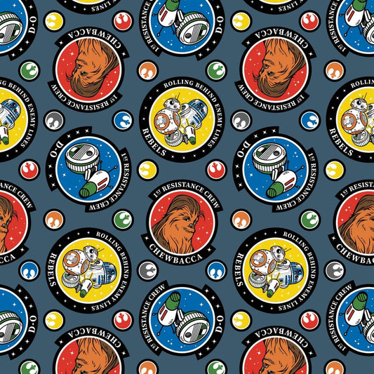 Licensed Star Wars 1st Resistance Crew Denim 73090201-3 Cotton Woven Fabric