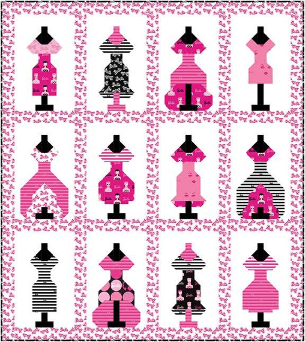 Licensed Barbie The Dress Up Quilt Kit KTB-16821
