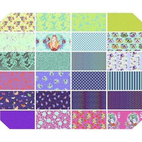 Tula Pink Curiouser & Curiouser Daydream Bundle of 24 Fat Quarters FB2FQTP.DAYDREAM Cotton Woven