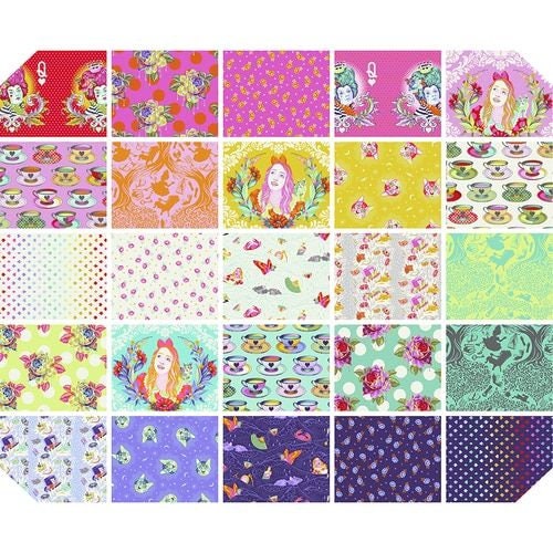 Tula Pink Curiouser & Curiouser Tea Time Wonder PWTP163.WONDER Cotton Woven Fabric