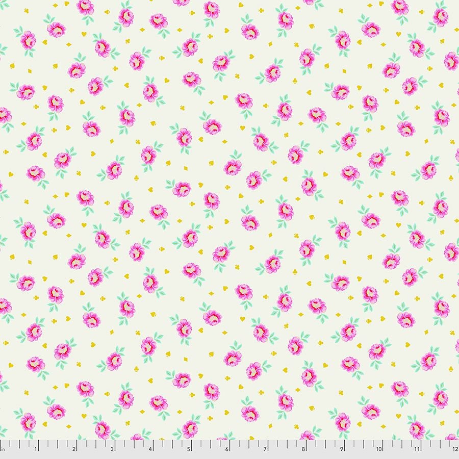 Tula Pink Pint Sized Prints (Curiouser & Curiouser) Baby Buds Sugar PWTP167.SUGAR Cotton Woven Fabric