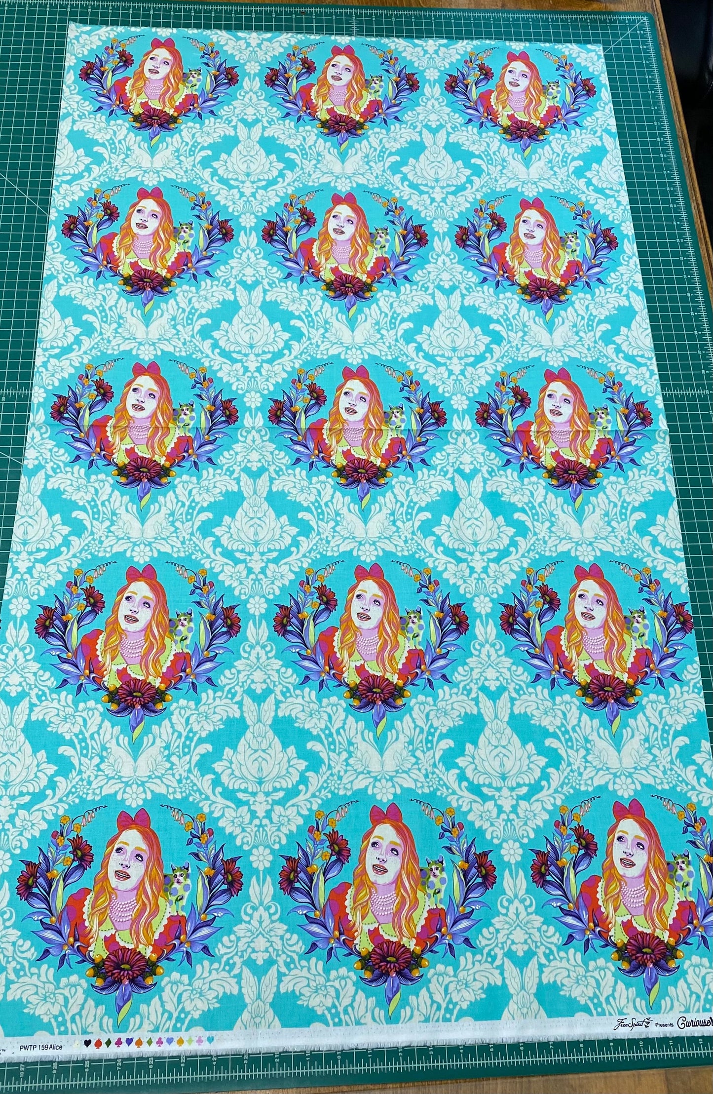 Tula Pink Curiouser & Curiouser 26" Panel (3 Rows as shown) Alice Daydream PWTP159.DAYDREAM Cotton Woven Fabric