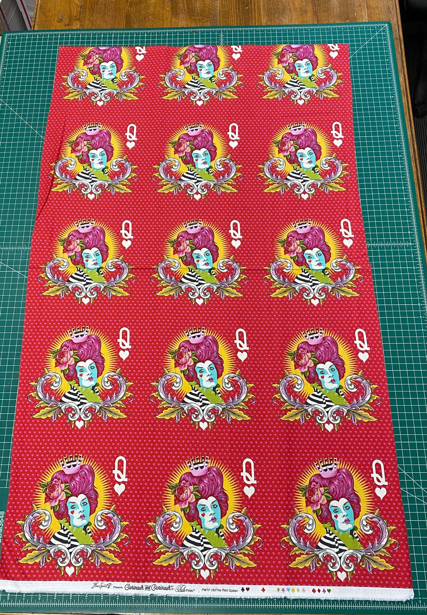 Tula Pink Curiouser & Curiouser 26" Panel (3 Rows as shown) The Red Queen Wonder PWTP160.WONDER Cotton Woven Fabric