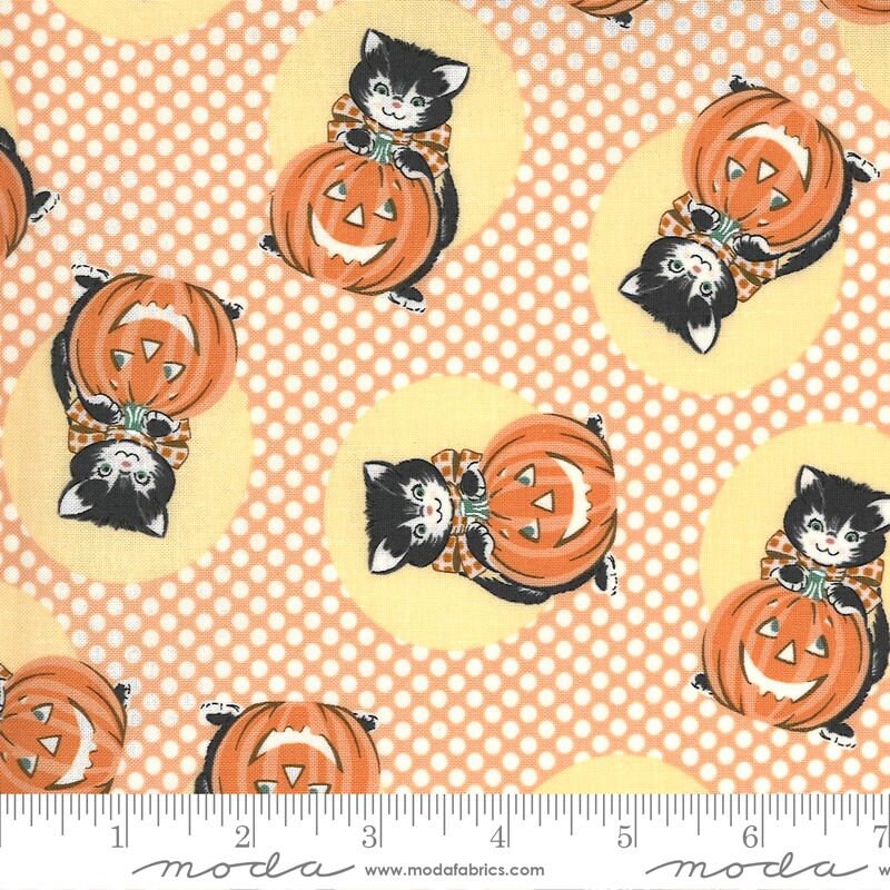 Kitty Corn by Urban Chiks 31171-13 Pumpkin Cotton Woven Fabric
