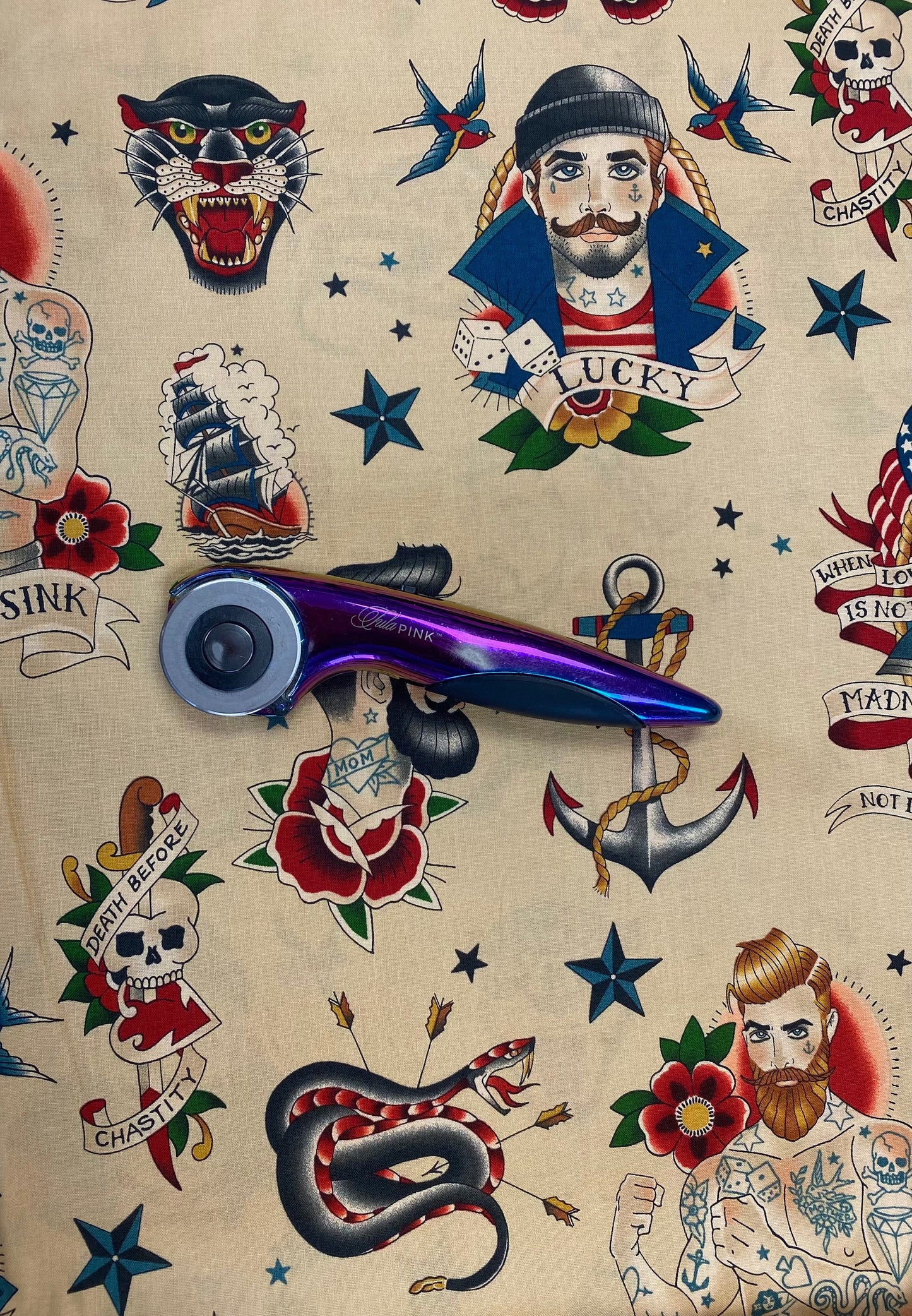 Anchors Away Dark Tea 8697C Cotton Woven Fabric
