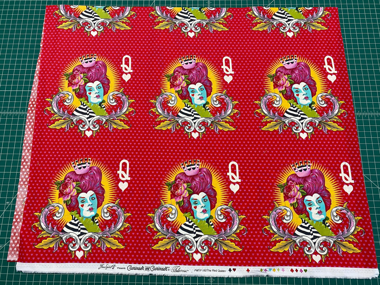 Tula Pink Curiouser & Curiouser 26" Panel (3 Rows as shown) The Red Queen Wonder PWTP160.WONDER Cotton Woven Fabric