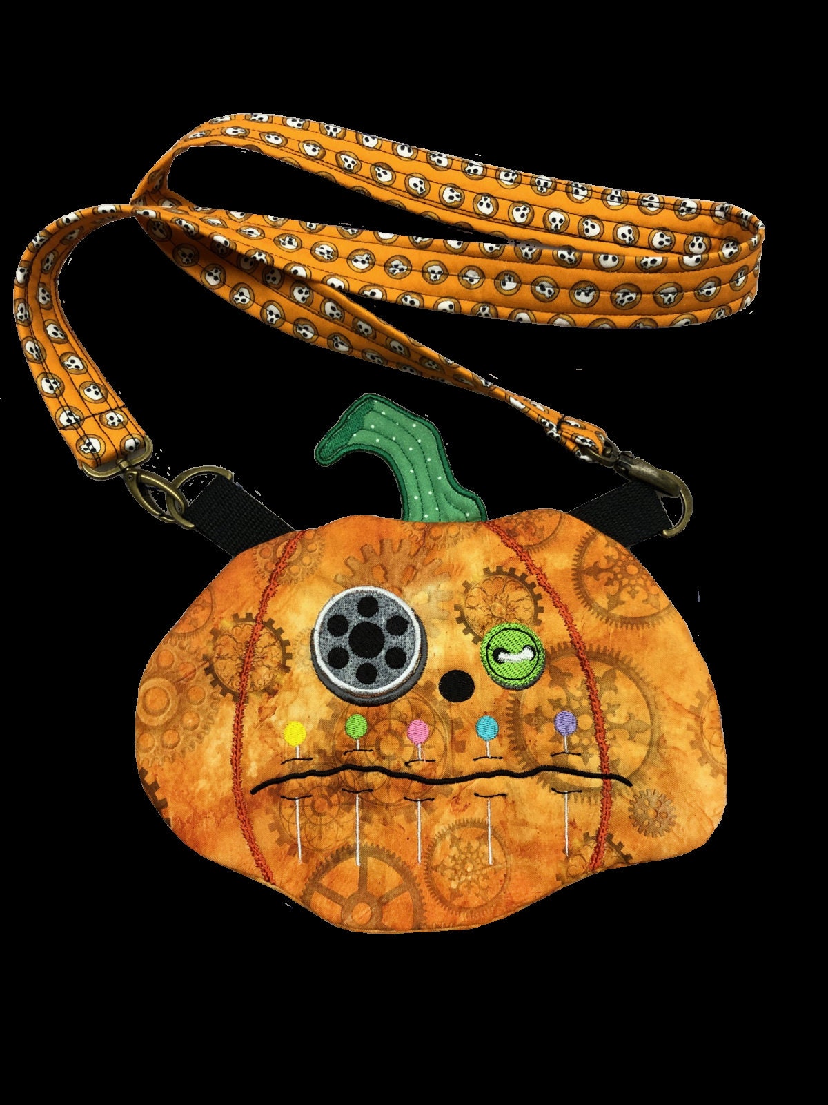 ITH Steampunk Pinhead Pumpkin Pouch Embroidery CD (hqh 06 dde)