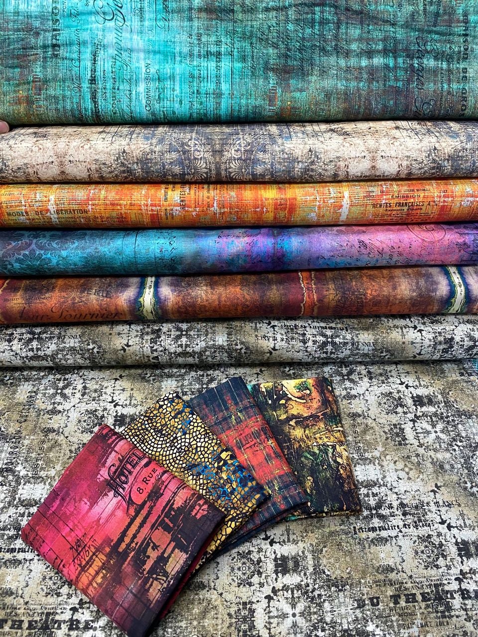 Abandoned 2 by Tim Holtz Eclectic Elements Muted Medallions Indigo PWTH141.INDIGO Cotton Woven Fabric