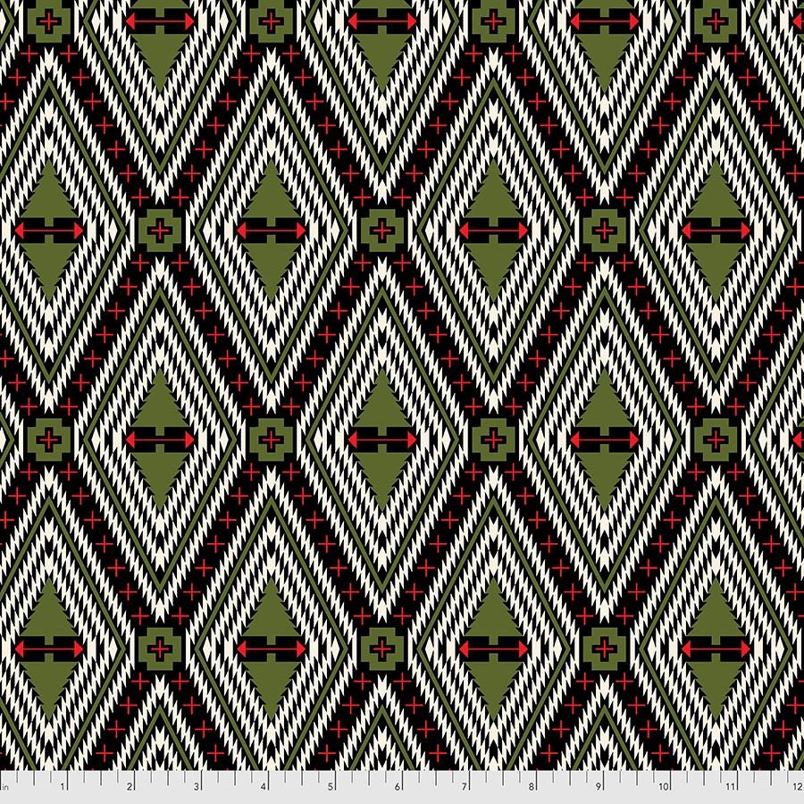 Tula Pink Holiday Homies Family Tree Pine Fresh FNTP004.PINEFRESH 100% Cotton Flannel Fabric