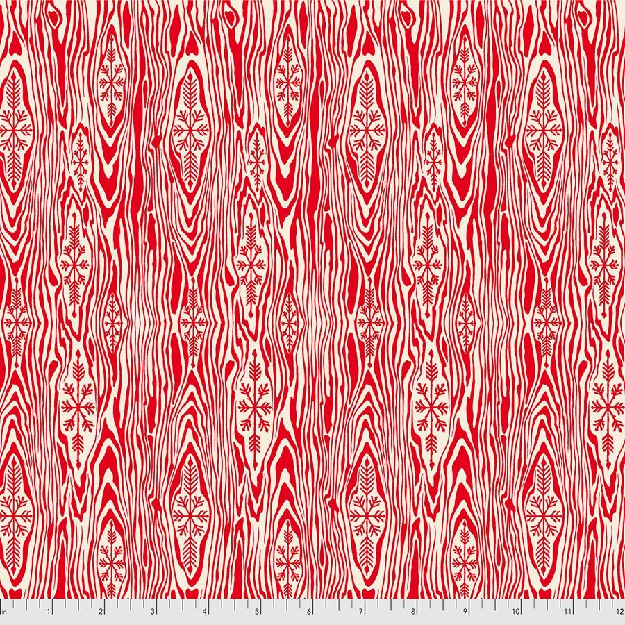 Tula Pink Holiday Homies Yule Log Holly Berry FNTP006.HOLLYBERRY 100% Cotton Flannel Fabric