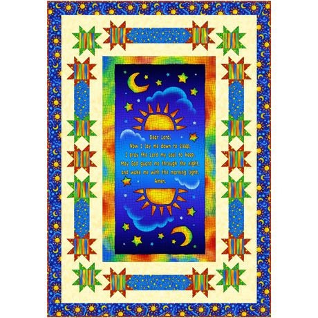 A Child's Prayer Bedtime Stars Designed by Sue Harvey & Sandy Boobar Quilt Kit KIT-4021A 43" x 61" Finished Size USA Shipping Included in Price