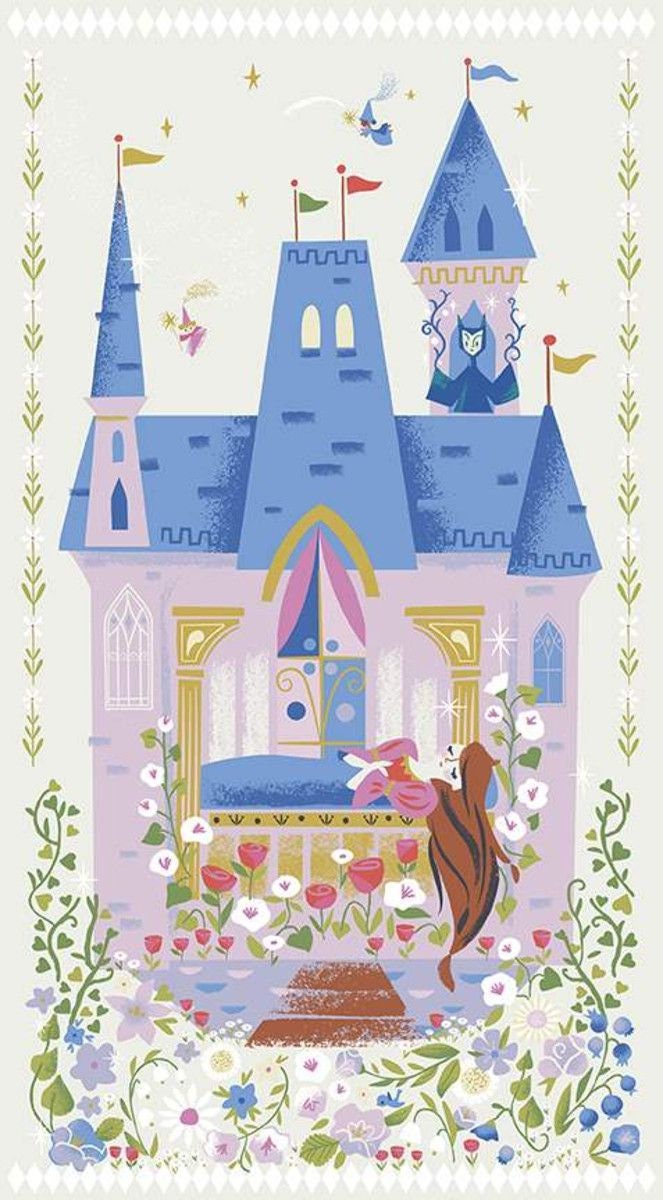 Little Brier Rose by Jill Howarth 24" Panel Parchment Sparkle SP11076-PARCHMENT Cotton Woven Panel