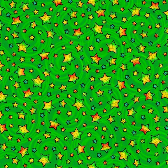 A Child's Prayer by Cindy Sepp Stars Toss Green 28303G Cotton Woven Fabric