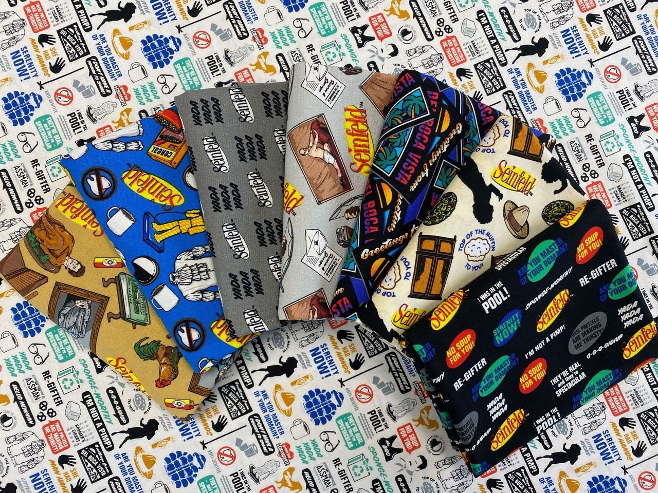 Licensed Seinfeld George Icons Grey 23880107-3 Cotton Woven Fabric