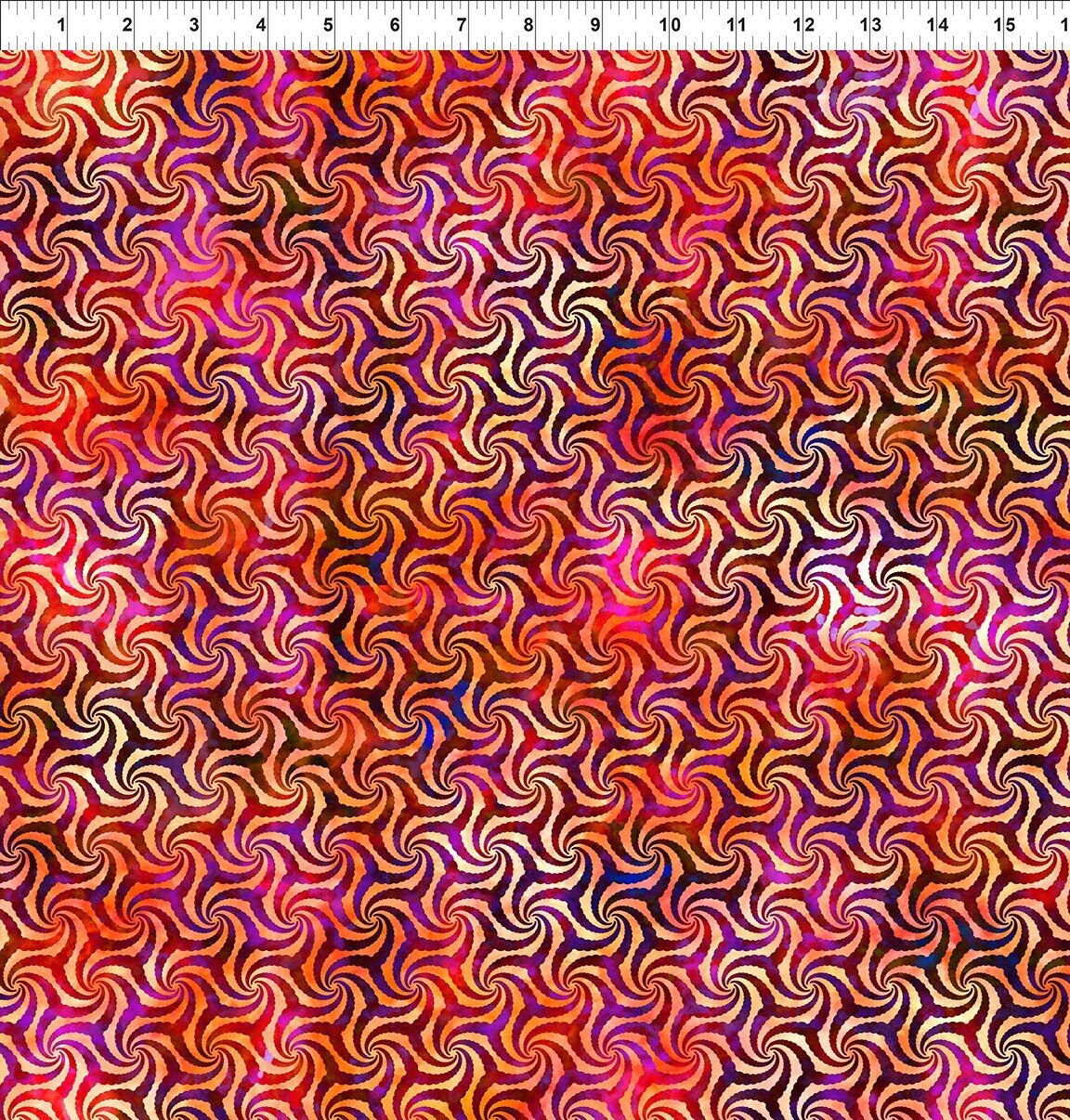 Elysian by Jason Yenter Twist Red 4jyn-1 Cotton Woven Fabric