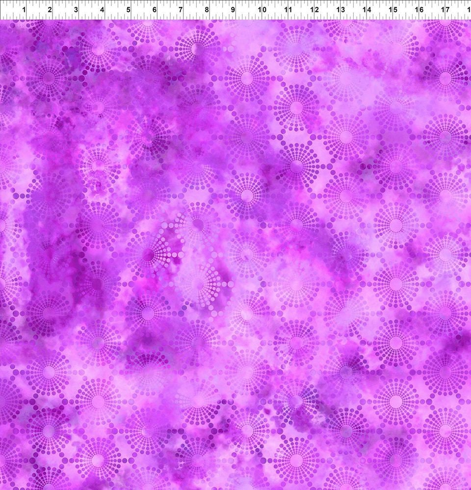 Elysian by Jason Yenter Circles Magenta 5jyn-3 Cotton Woven Fabric