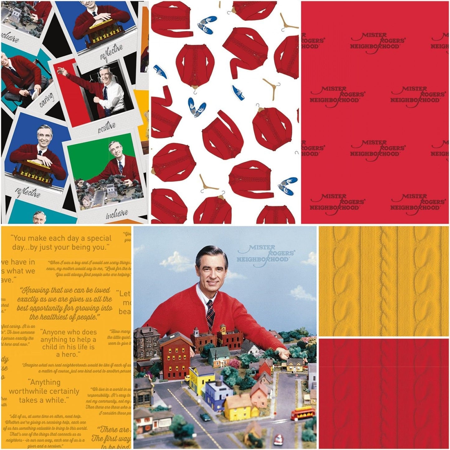 Licensed Mister Rogers Neighborhood 1 Yard Bundle Black 1YD-11460B-7 Cotton Woven