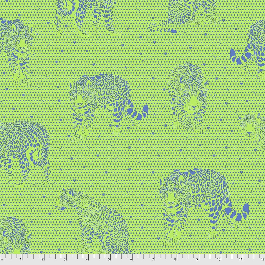 Tula Pink Daydreamer Lil Jaguars Kiwi PWTP174.KIWI Cotton Woven Fabric