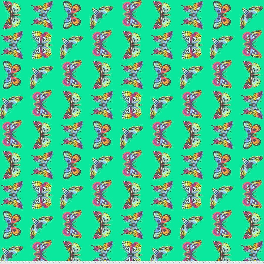 Tula Pink Daydreamer Butterfly Hugs Lagoon PWTP171.LAGOON Cotton Woven Fabric