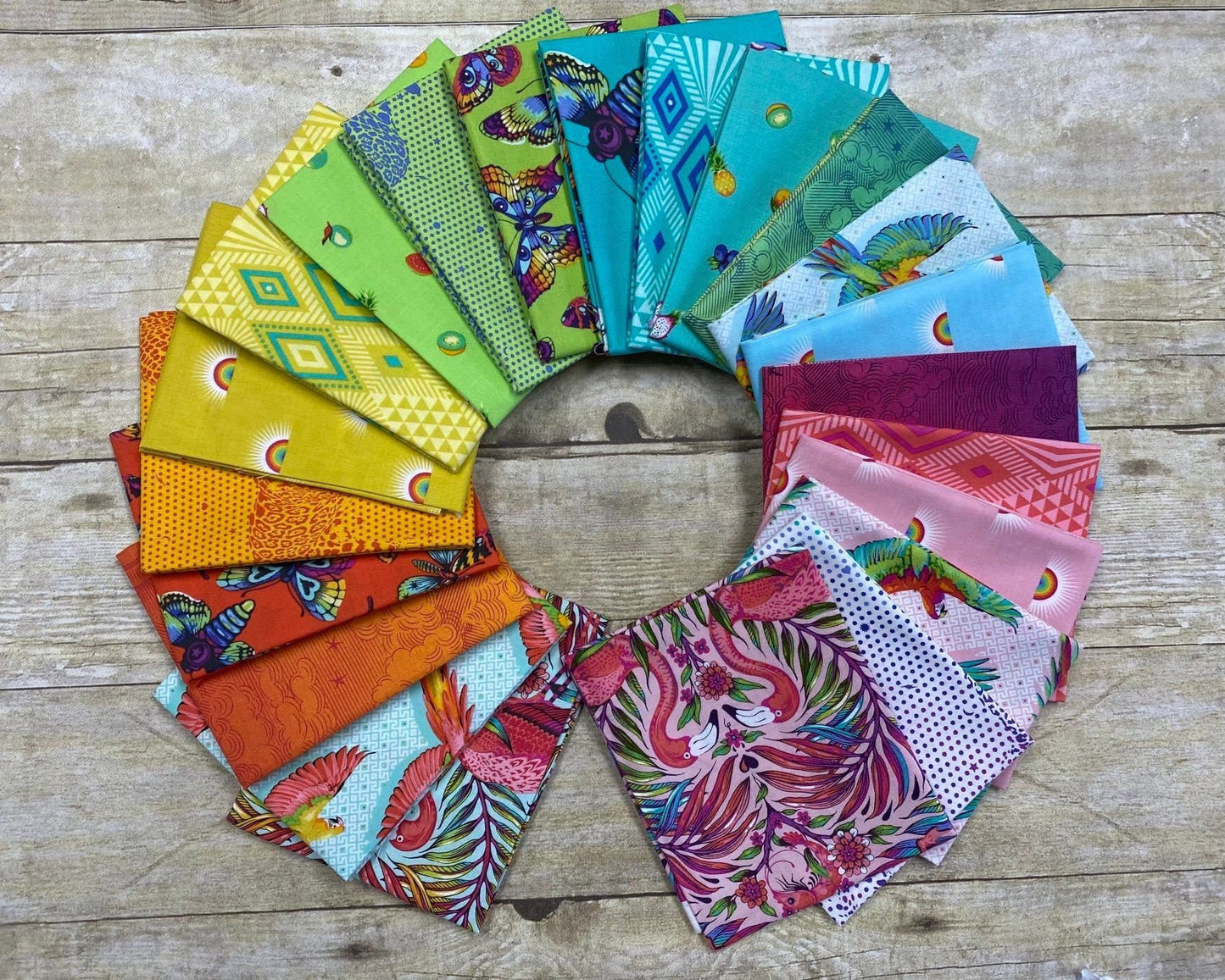 Tula Pink Pint Sized Prints (Daydreamer) Forbidden Fruit Snacks Kiwi PWTP175.KIWI Cotton Woven Fabric