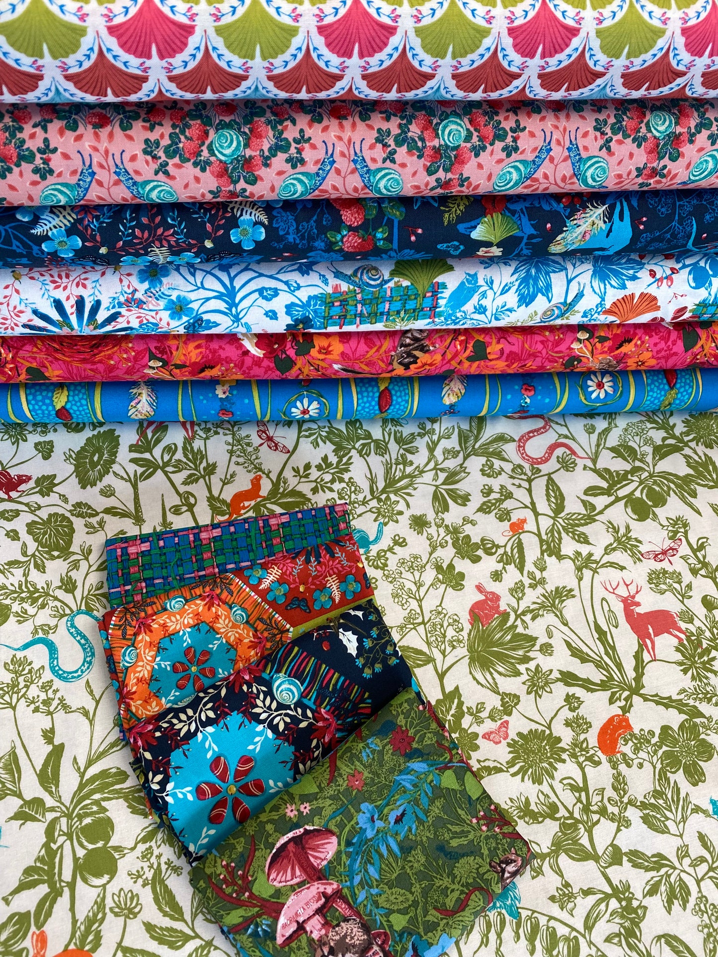 Land Art 2 by Odile Bailloeul Small Ginkgo PWOB069.WHITE Cotton Woven Fabric