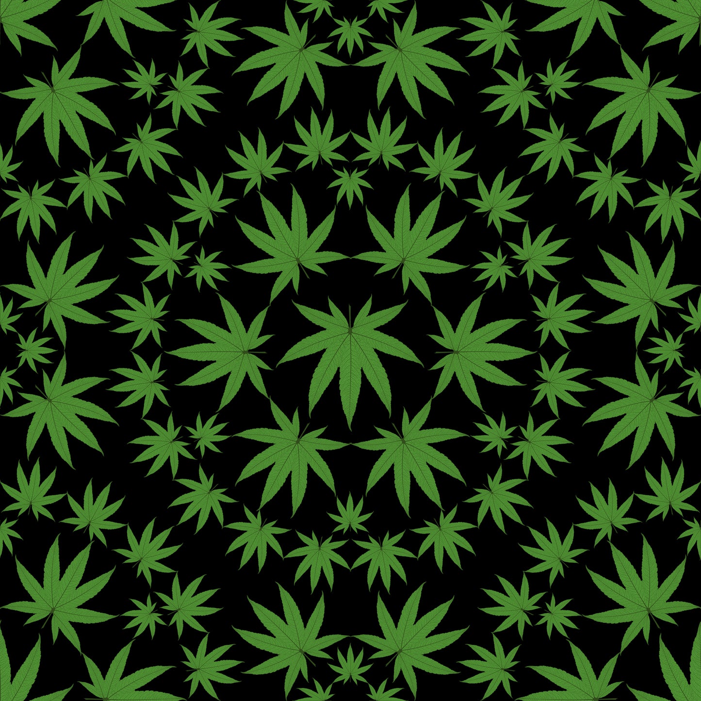 Herban Sprawl Too Leaves Large Black 2064-99 Cotton Woven Fabric