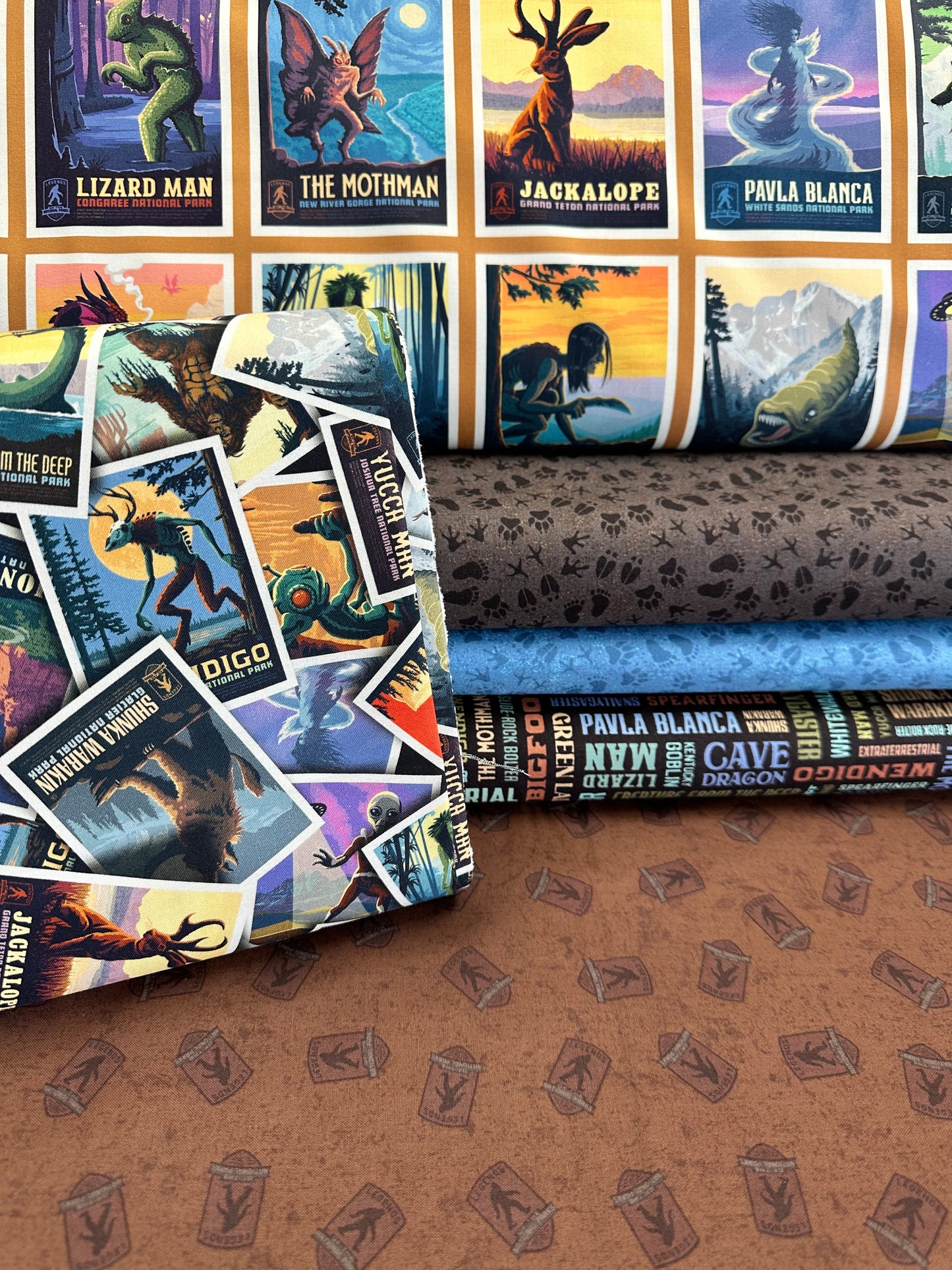 Licensed Legends of National Parks Prints Blue C13285-BLUE Cotton Woven Fabric