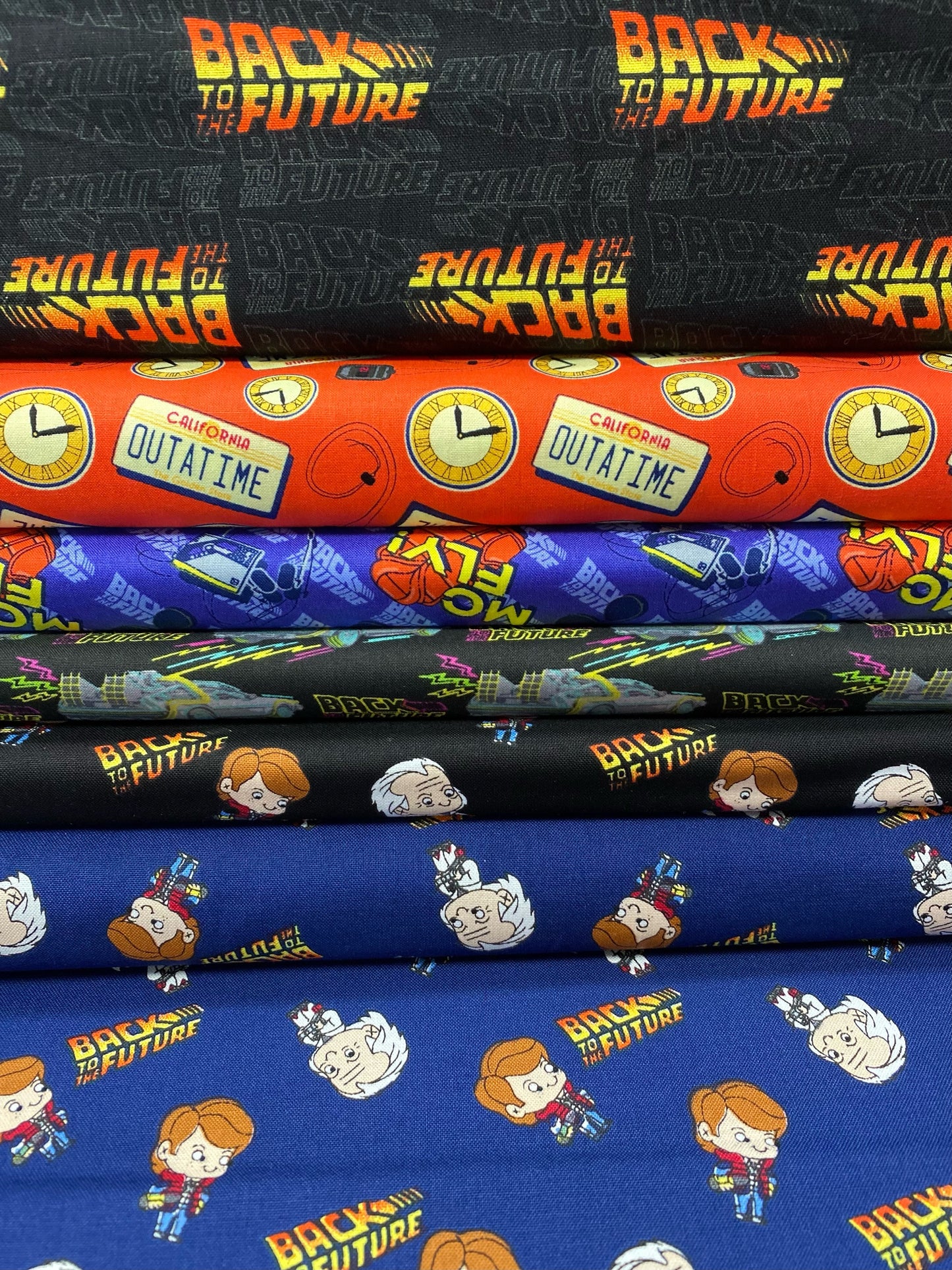 Licensed Back to the Future Marty & Doc Navy 96330102-03 Cotton Woven Fabric