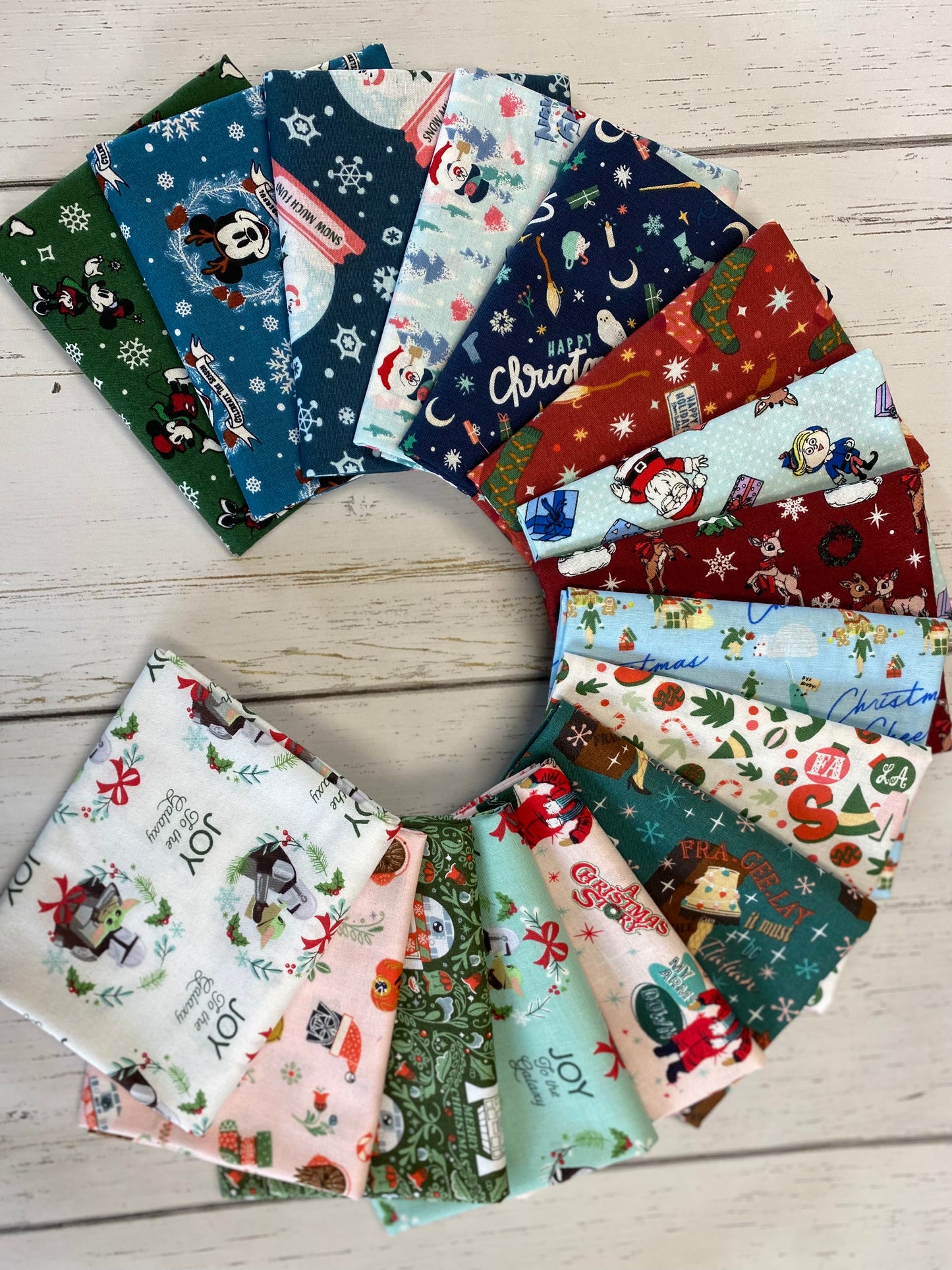 Licensed Character Winter Holiday III Elf Christmas Cheer Light Blue 23130123-02 Cotton Woven Fabric