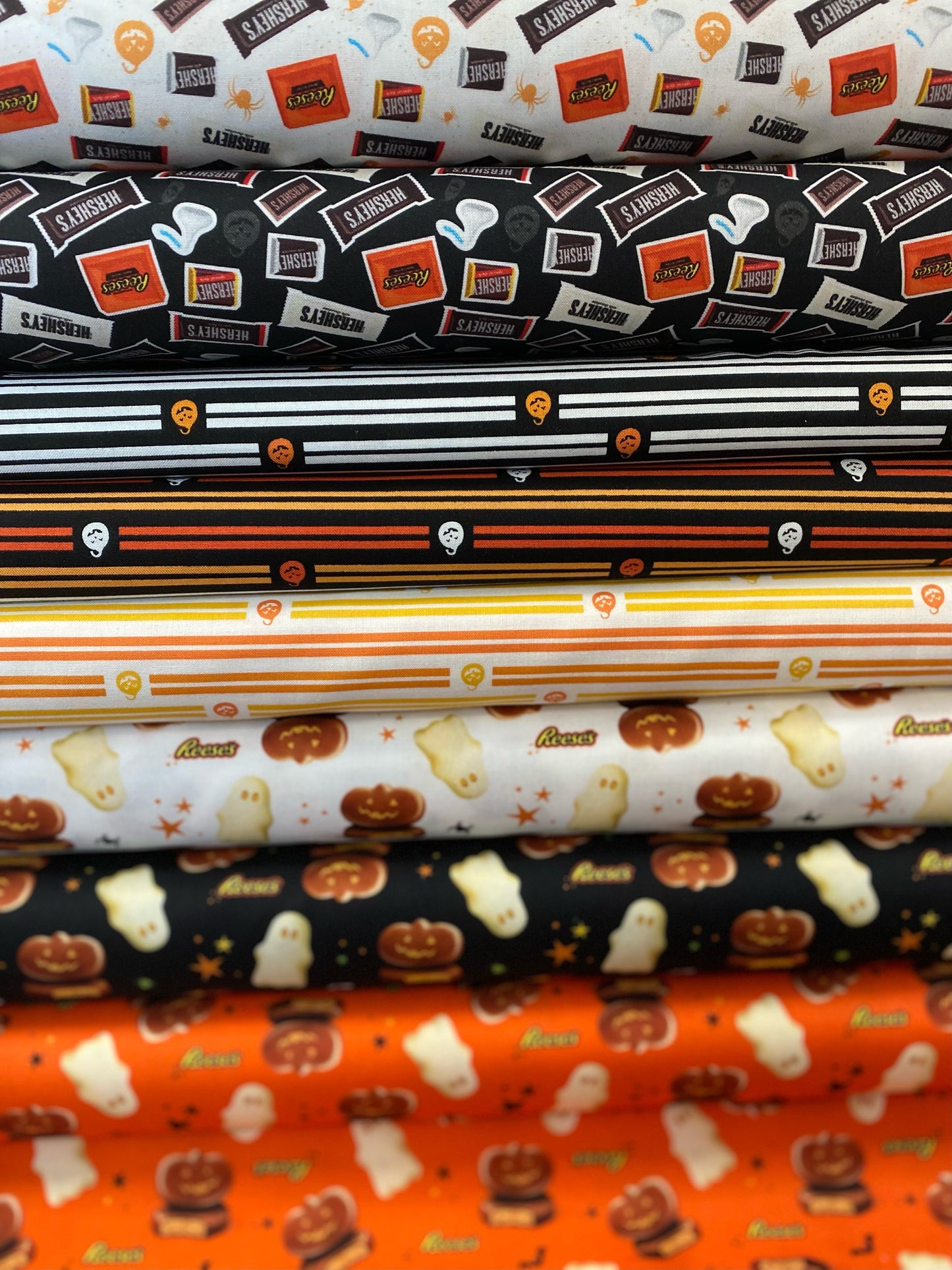 Licensed Hershey Halloween Candy Toss Black C11981R-BLACK Cotton Woven Fabric