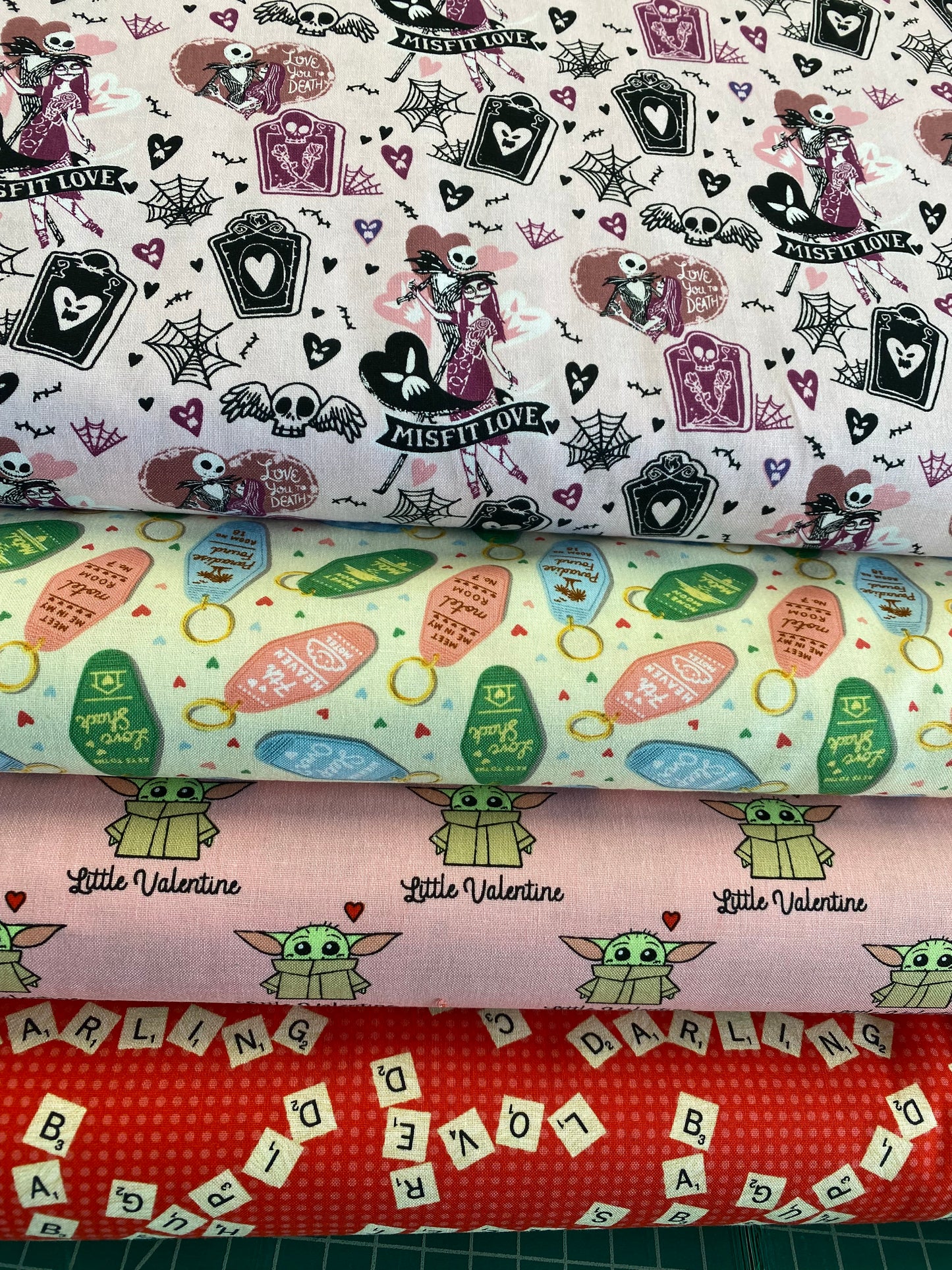 Licensed Valentine's Day II Misfit Love Pink    85390502-01 Cotton Woven Fabric