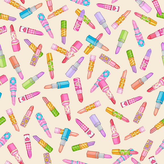 All Dolled Up by Dan Morris Lipstick Toss    28976E Cotton Woven Fabric