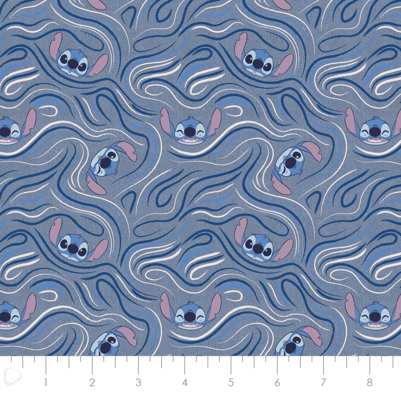Licensed Disney Stitch Blogger Making Waves Navy 85240405-02 Cotton Woven Fabric