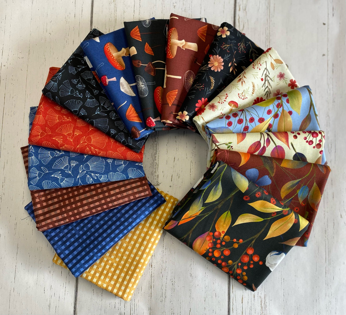 Midnight Flora by Melissa Lowry Outlined Flowers Dark Black Y3389-115 Cotton Woven Fabric