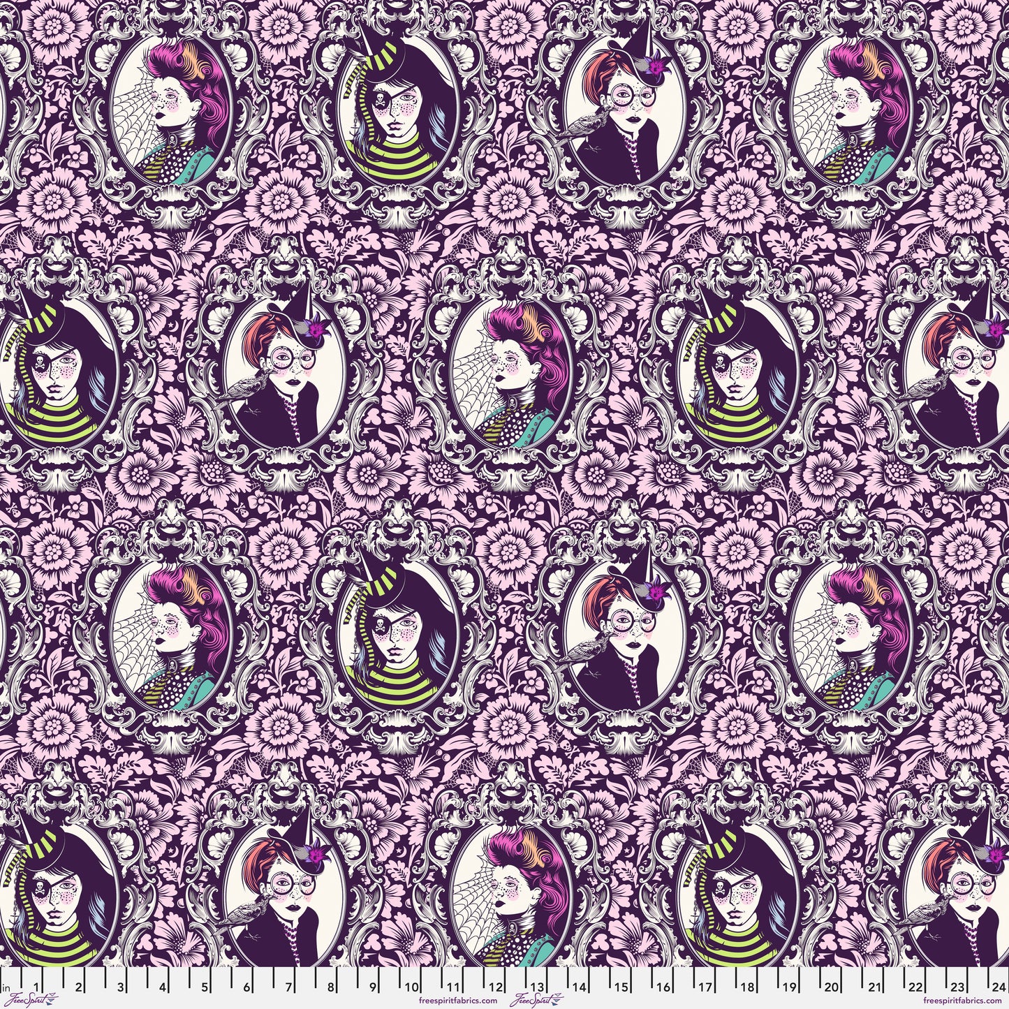 Nightshade DeJa Vu by Tula Pink Mini Coven Nerium PWTP210.NERIUM Cotton Woven Fabricp LP