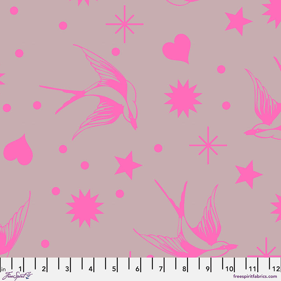 Neon True Colors by Tula Pink Neon Fairy Flake Cosmic PWTP157.COSMIC Cotton Woven Fabric